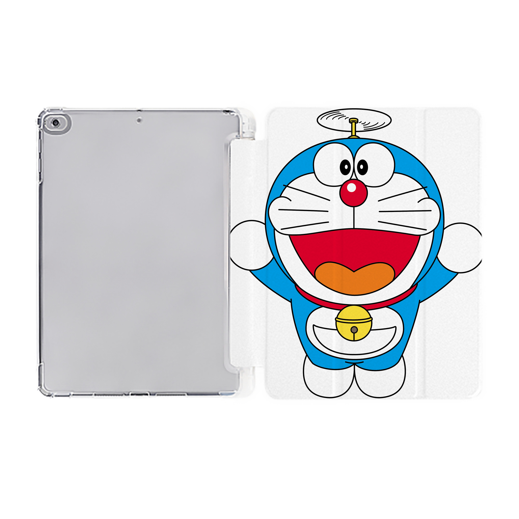 （画像用） ドラえもん Doraemon IPad ケース ペン収納付き 三つ折りスタンド PUレザー×シリコン 対応機種9.5/10.5/10.9インチ